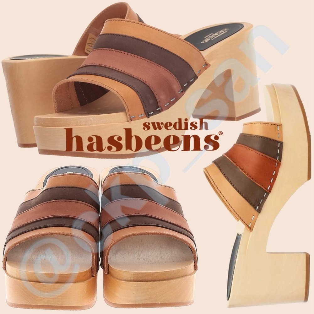 NWOB Swedish Hasbeens Anki Sandal Sz 39 - Picture 2 of 13